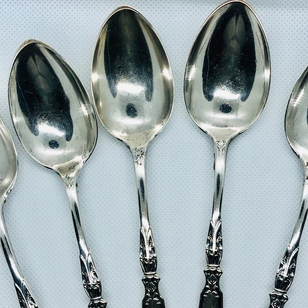 *SOLD* Antique Sterling Hotchkiss & Schreuder Tea Spoons - Picture 2 of 8